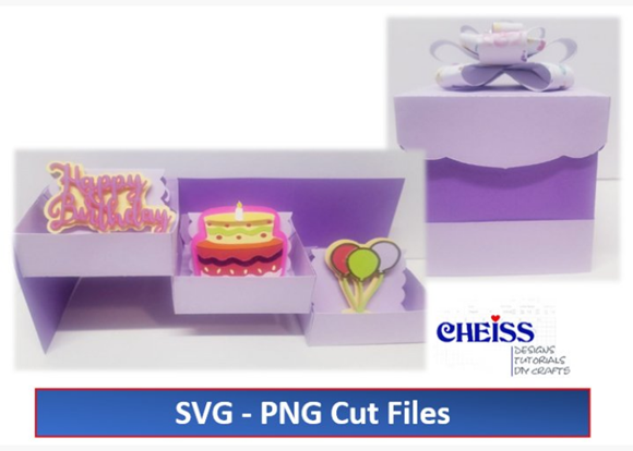 3D Birthday Box Birthday Paper Box 3D SVG Shapes Review