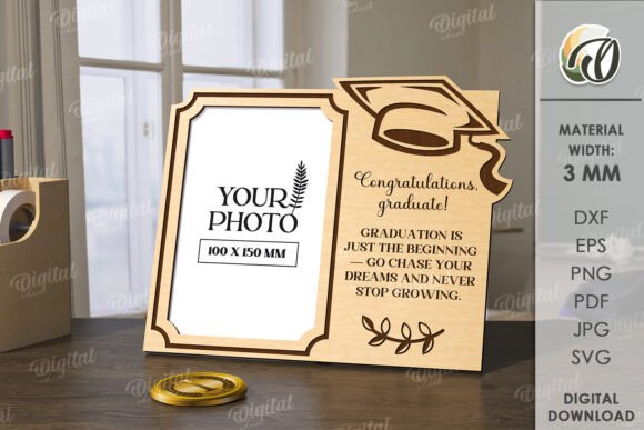 3D Graduation Picture Frame Laser Cut