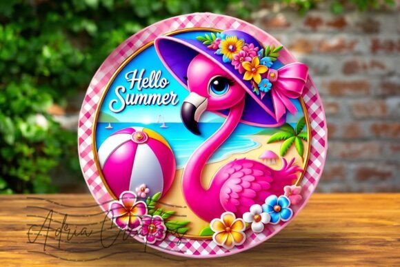 3D Hello Summer Flamingo Welcome Sign Graphics and Crafts Review