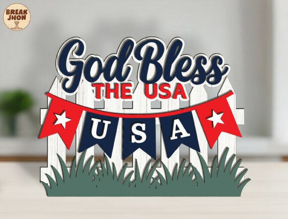3D Layered Patriotic Sign Laser Cutting and Other Celebrations
