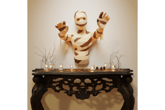 3D Papercraft Mummy: 3D SVG for Halloween