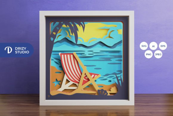 Beach Deckchair 3D Shadow Box Review for Modern Branding