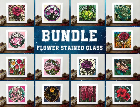 Bundling Beauty: Reviewing the Bundle Flower Stained Glass 3D Box Svg