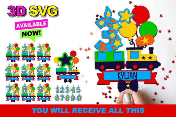 Circus Train Numbers Topper 3D SVG: A Designer’s Review