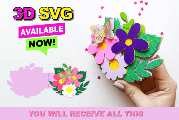 Flowers Card 3D SVG: A Crafter’s Review for Shapes and Design