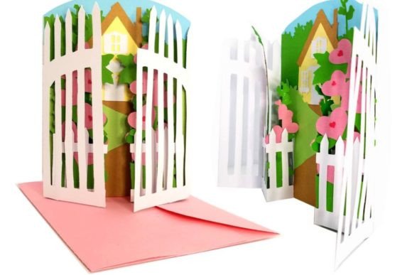 Garden Gate Pop Up 3D Card: A Spring 3D SVG Review