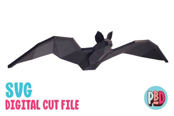 Hanging Bat 3D Papercraft - Pose 1: 3D SVG Shapes Review