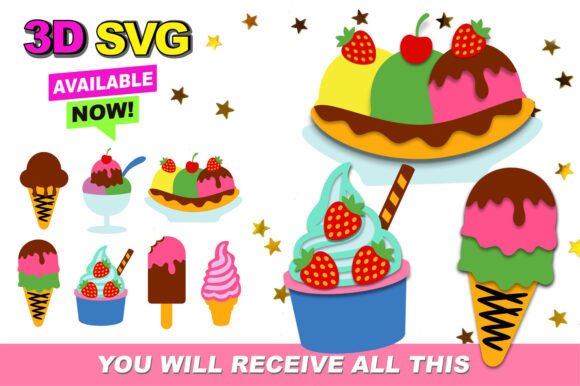 Ice Cream Cone 3D SVG Review: Freebies for Web Design