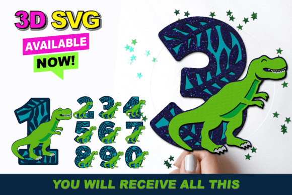 Saurus Rex Numbers 3D SVG: A Brand Designer’s Review