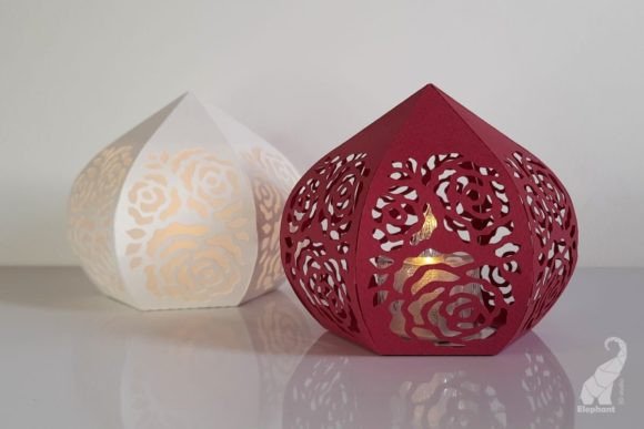 Small 3D Paper Lantern with Roses Review