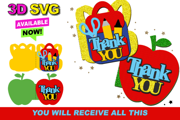 Teacher Card 3D SVG Review