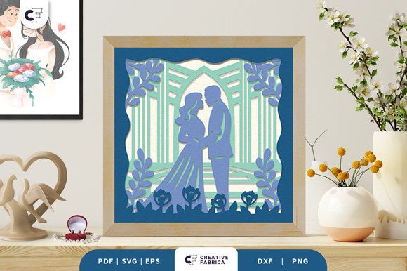 Wedding Bride and Groom 3D Shadow Box Review